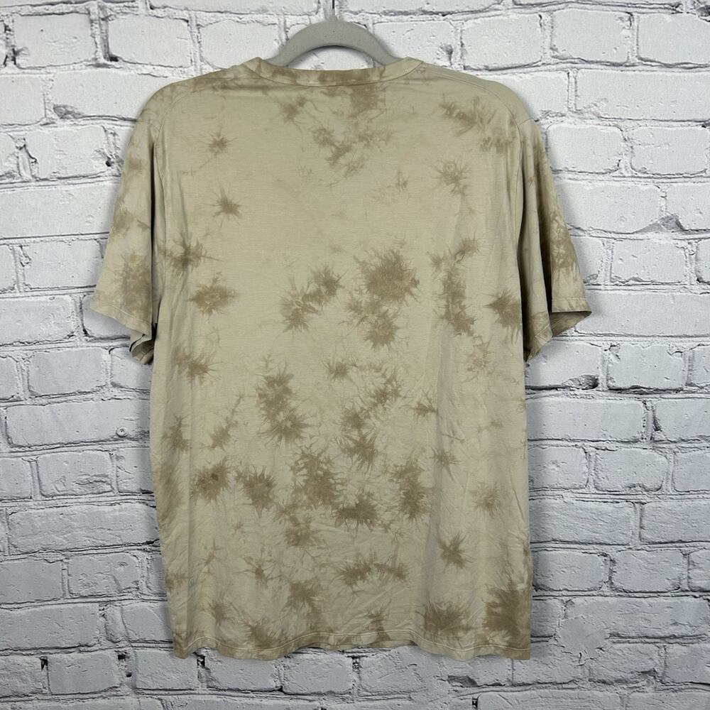 Lululemon Fundamental T Shirt Mens Medium Tide Shibori Tan Neutral Athleisure - Picture 2 of 9
